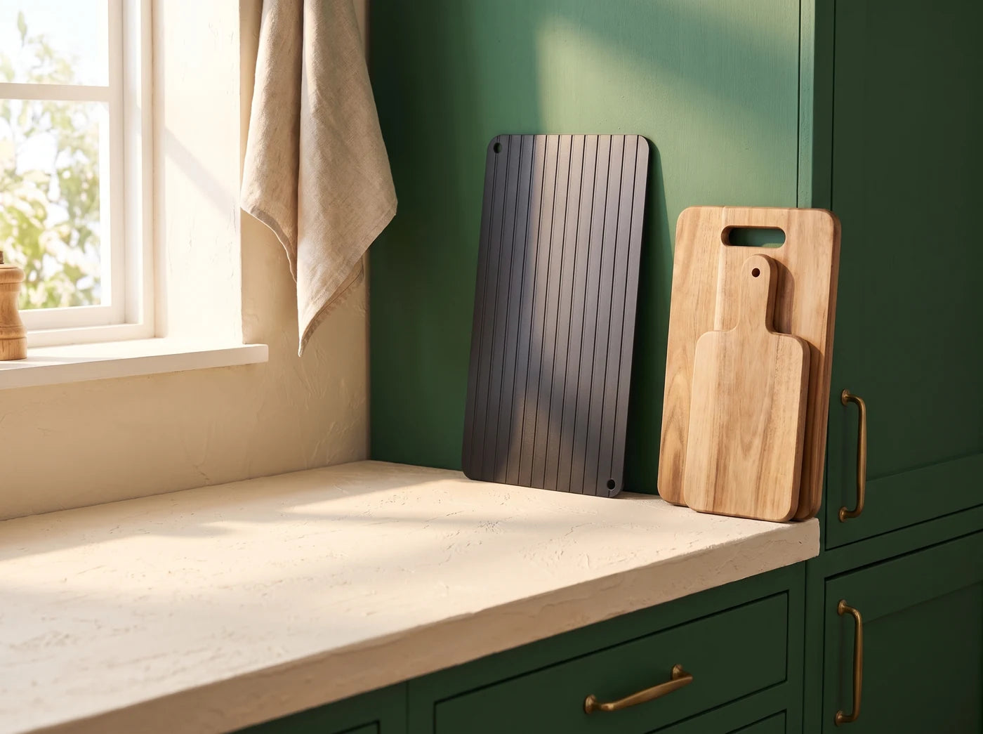 Thaw Max Defrosting Tray in a home kitchen